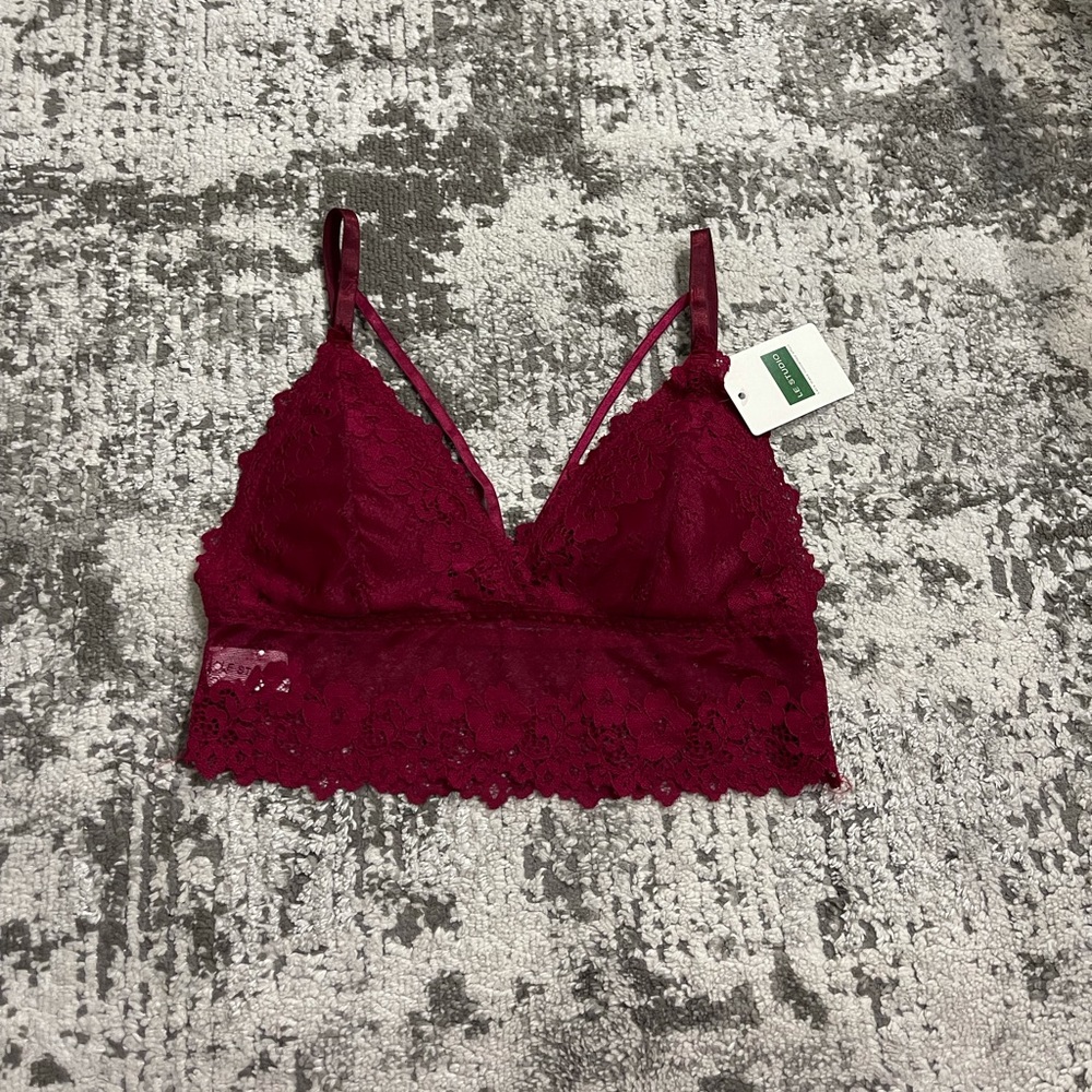 Red Lace Bralette | OS | NWT